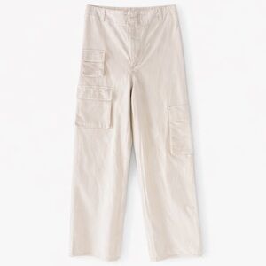 Aritzia TNA High-Rise Cargo Pants Ivory Size 8